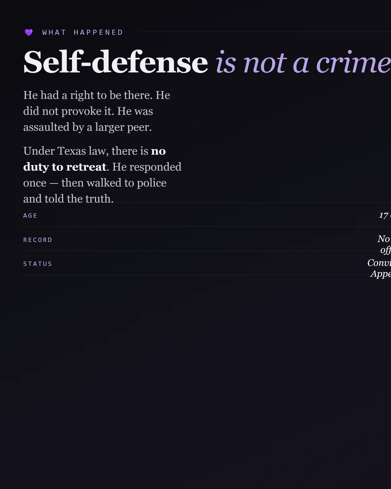 Free Karmelo — Carousel 2 · Self-Defense