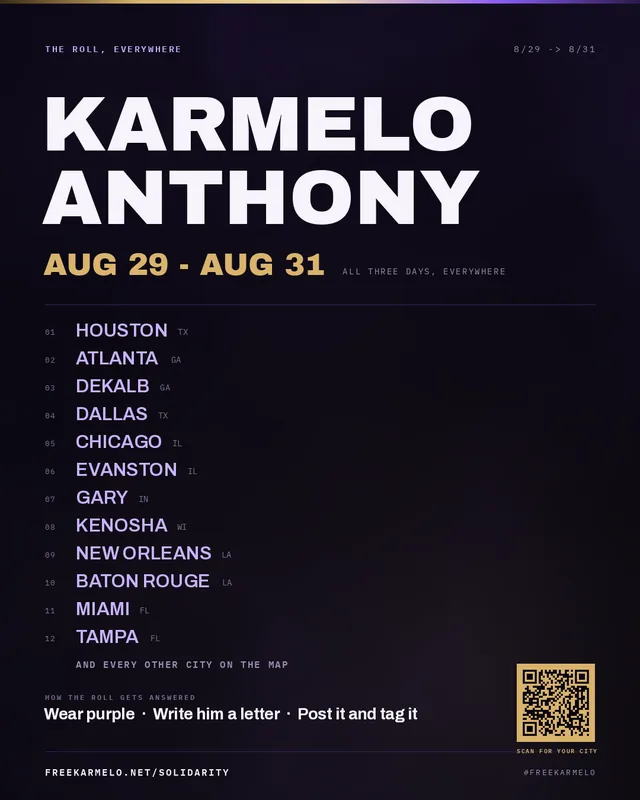 Worldwide Solidarity Weekend broadside for Karmelo Anthony